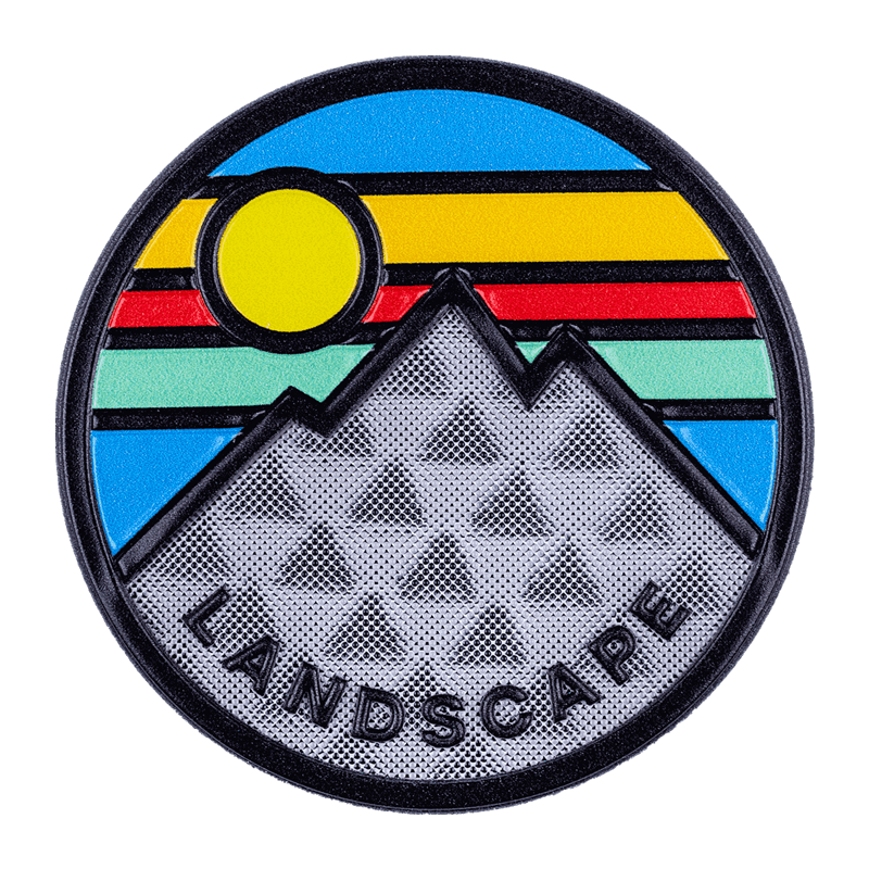 FlexStyle Holographic Flat mountain landscape emblem