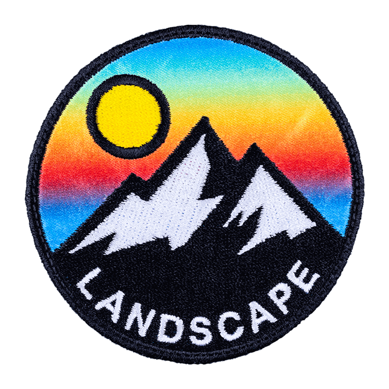 Print Stitch mountain landscape patch