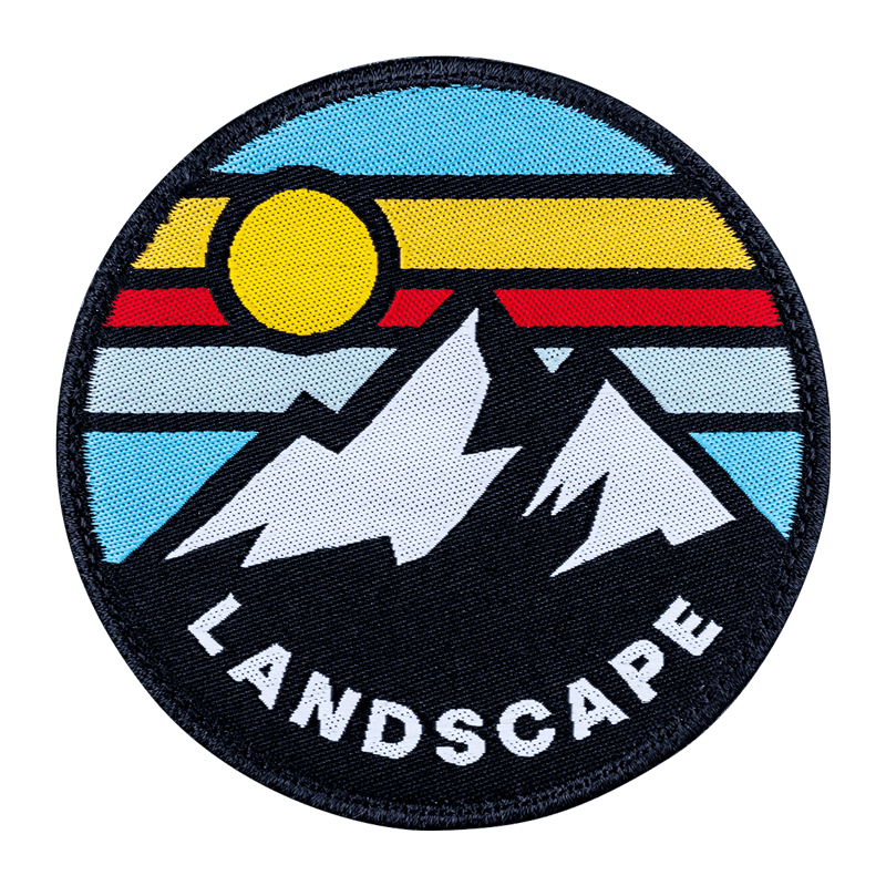 Woven mountain landscape patch